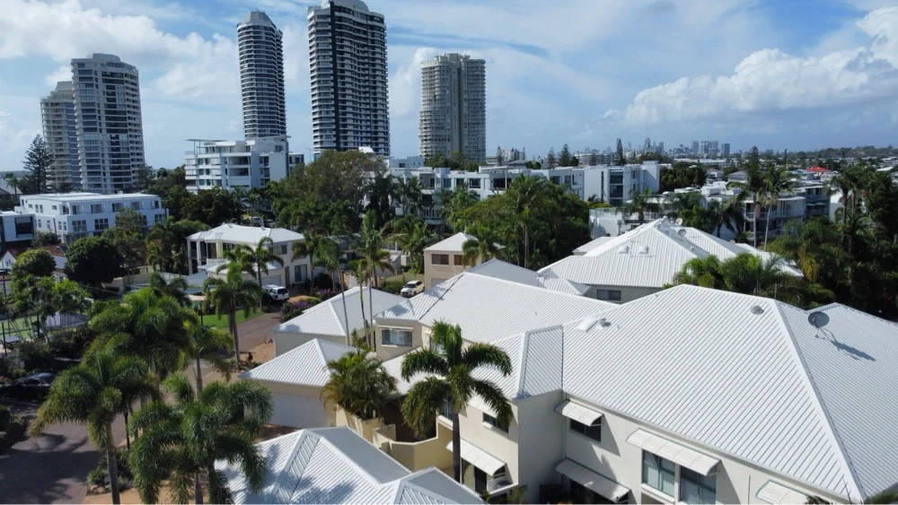 Light-coloured roofs and the Gold Coast skyline
